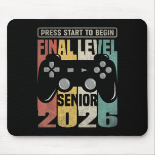 Endlevel Senior 2026 Drück Start Gamer-Stil 1 Mousepad