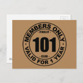 Endlich 101 Club Postkarte (Vorne/Hinten)