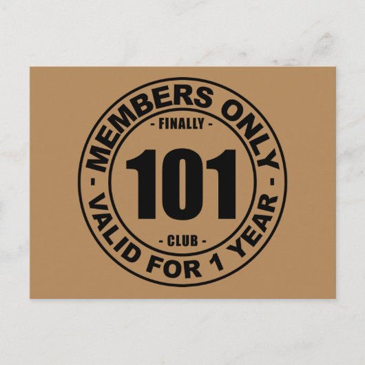 Endlich 101 Club Postkarte (Vorderseite)