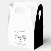 Endlich 21 Schwarz & Weiß 21. Geburtstag Geschenkschachtel (Geöffnet)