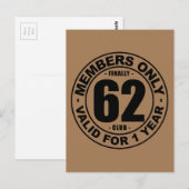 Endlich 62 Club Postkarte (Vorne/Hinten)