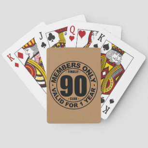 Endlich 90 Club Spielkarten