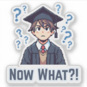 Endlich Abitur .. Was nun? Aufkleber (Vorderseite)