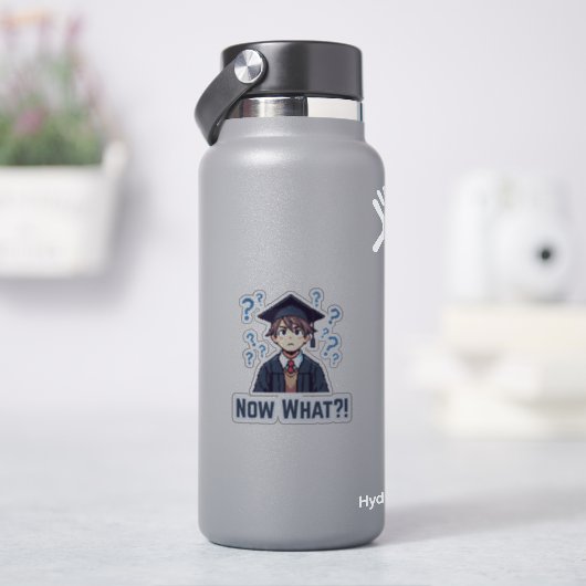 Endlich Abitur .. Was nun? Aufkleber (HydroFlask)