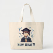 Endlich Abitur .. Was nun? Jumbo Stoffbeutel (Vorne)