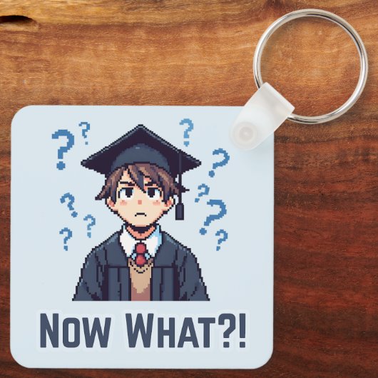 Endlich Abitur .. Was nun? Schlüsselanhänger (Rückseite)