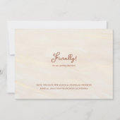 Endlich! Brush Gold & Terracotta Script Wedding Save The Date (Vorderseite)