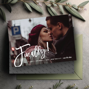 Endlich Brush-Schrift Moderne Fotodesign Save The Date