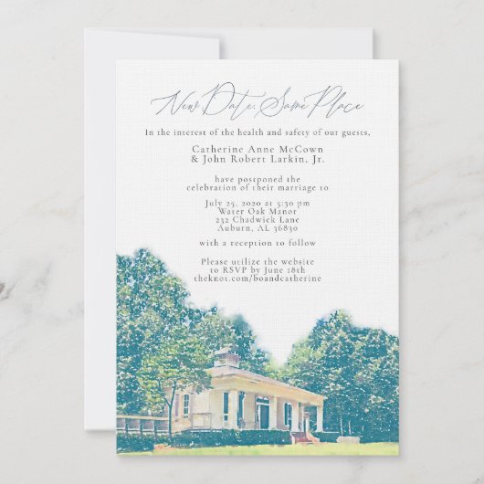 ENDLICH Catherine & Bo Ändern Sie das Datum! Einladung (Vorderseite)