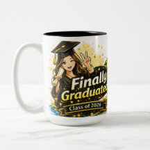 Endlich diplomiert Tasse Abschlussjahrgang 2026 Ge
