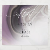 Endlich Dusty Plum Agate Abstrakt Schaumweinetikett (Einzelnes Label)