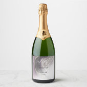 Endlich Dusty Plum Agate Abstrakt Schaumweinetikett (Vorderseite)