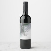 Endlich Dusty Sage Agate Abstrakt Wine Label Weinetikett (Vorderseite)