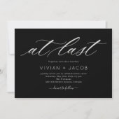 Endlich EDITABLE FARBE Moderne Hochzeitseinladung Dankeskarte (Vorderseite)