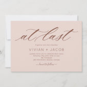 Endlich EDITABLE FARBE Moderne Hochzeitseinladung Dankeskarte (Vorderseite)