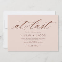 Endlich EDITABLE FARBE Moderne Hochzeitseinladung