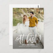 Endlich EDITABLE FARBE Save the Date Postkarte (Vorne/Hinten)