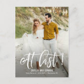 Endlich EDITABLE FARBE Save the Date Postkarte (Vorderseite)