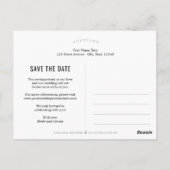 Endlich EDITABLE FARBE Save the Date Postkarte (Rückseite)