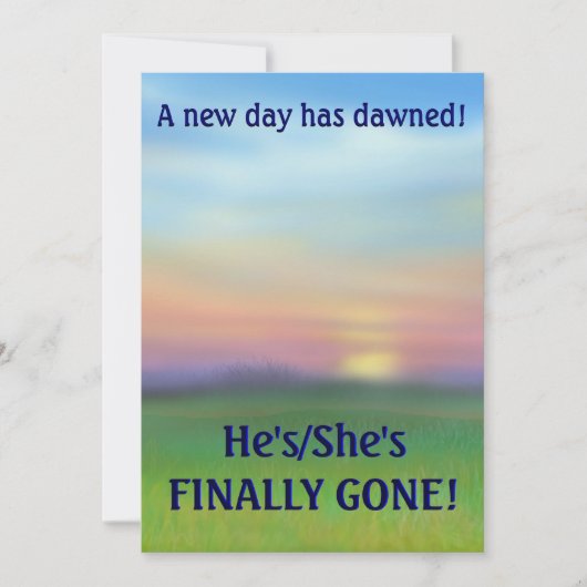 Endlich eine Scheidung Party Einladung (Vorderseite)