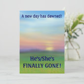 Endlich eine Scheidung Party Einladung (Stehend Vorderseite)