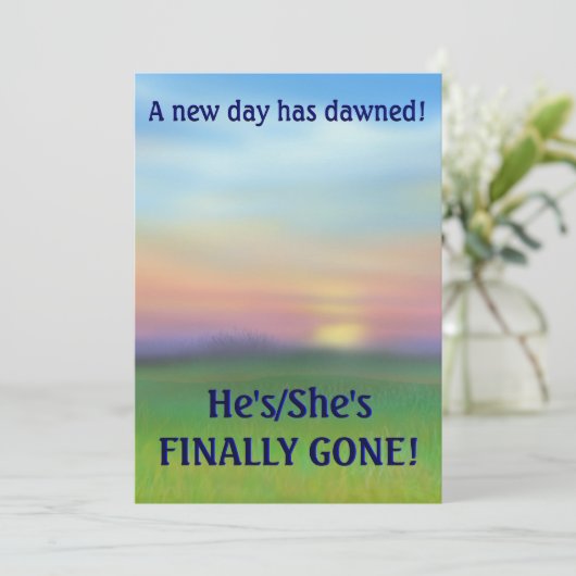 Endlich eine Scheidung Party Einladung (Stehend Vorderseite)