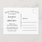 Endlich einfach das moderne Foto Hochzeit das Datu Ankündigungspostkarte (Rückseite)