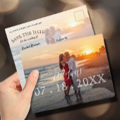 Endlich einfach das moderne Foto Hochzeit das Datu Ankündigungspostkarte