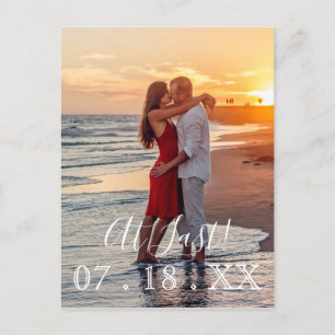 Endlich einfach das moderne Foto Hochzeit das Datu Ankündigungspostkarte