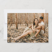 Endlich | Einfache Elegant Boho Arch Foto Wedding Einladung (Rückseite)