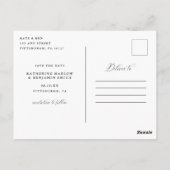 Endlich Elegantes Foto Save the Date Postkarte (Rückseite)