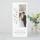Endlich Elegantes Skript Modernes Lesezeichen Foto Save The Date (Stehend Vorderseite)