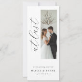 Endlich Elegantes Skript Modernes Lesezeichen Foto Save The Date (Vorderseite)