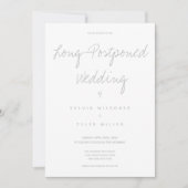 Endlich Ereignis Wedding White Gray Typografie (Vorderseite)