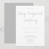 Endlich Ereignis Wedding White Gray Typografie (Vorne/Hinten)