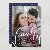 Endlich Erlangung Save the Date Karte (Vorne/Hinten)