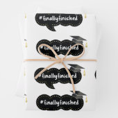 Endlich fertig Abschluss-Blase Geschenkpapier Set (Beispiel)