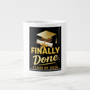 Endlich fertig Abschlussdesign Klasse 2026   Bla Jumbo-Tasse