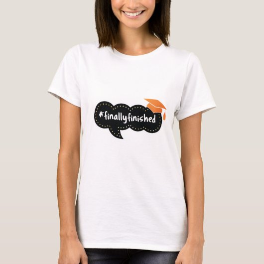 Endlich fertig Blase Orange Grad T-Shirt (Vorderseite)