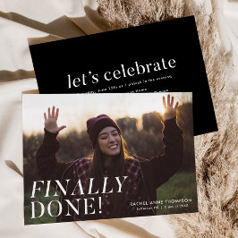 Endlich fertig | Foto Graduation Party Einladung