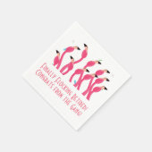 Endlich Flocking Remüde Flamingo Retirement Serviette (Ecke)
