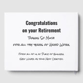 Endlich frei für Fisch, glückliche Ruhestand Gästebuch (Rückseite)