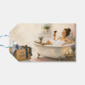 Endlich Frei - Glückliches Scheidungsgeschenk Geschenkanhänger (Rückseite Horizontal)