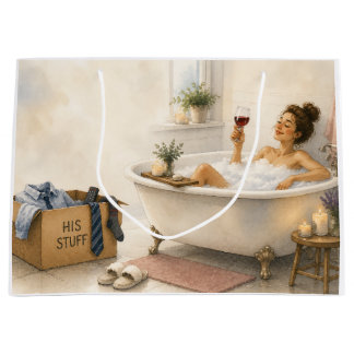 Endlich Frei - Glückliches Scheidungsgeschenk Große Geschenktüte