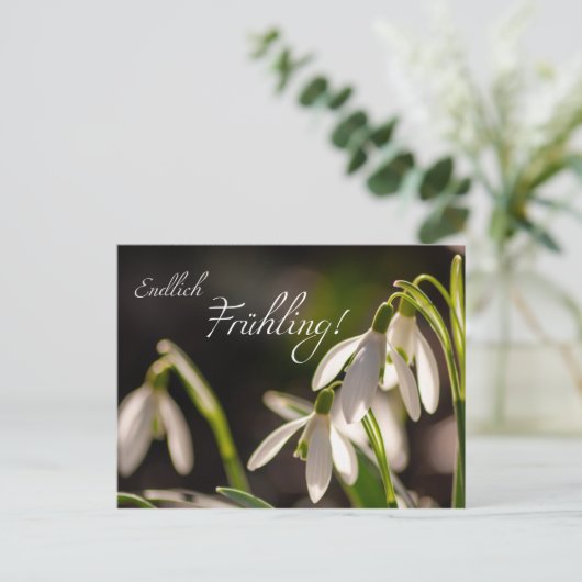 Endlich Frühling! Postkarte (Stehend Vorderseite)