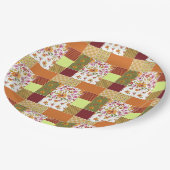 Endlich Frühlings-Patchwork-Cheater- Quilt  Pappteller (Schrägansicht)