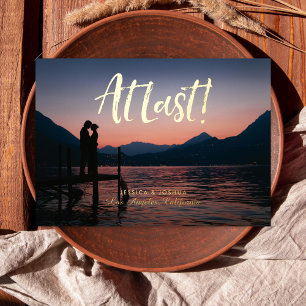 Endlich Gebürstet Foto Save the Date Folieneinladung