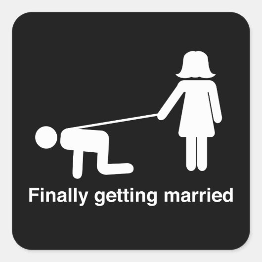 Endlich Getried Quadratischer Aufkleber (Vorderseite)