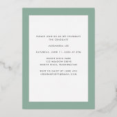 Endlich Gold Foil on Sage Abschluss Ankündigung (Rückseite)