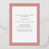 Endlich Gold Foil über Rose Abschluss Ankündigung (Rückseite)